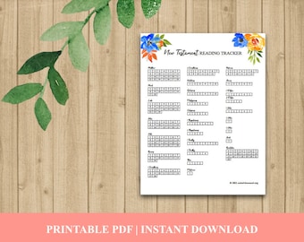 New Testament Reading Tracker Digital Download