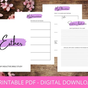 Book of Esther Inductive Bible Study Digital Download | Individual Study