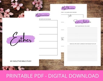 Book of Esther Inductive Bible Study Digital Download | Individual Study