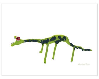 Print from an original image, ravenous dragon, animal, fine art print