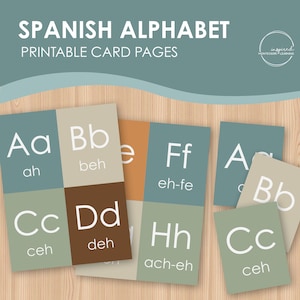 Spanish alphabet cards, Spanish for kids, Spanish classroom, Bilingual kids, Espanol flashcards