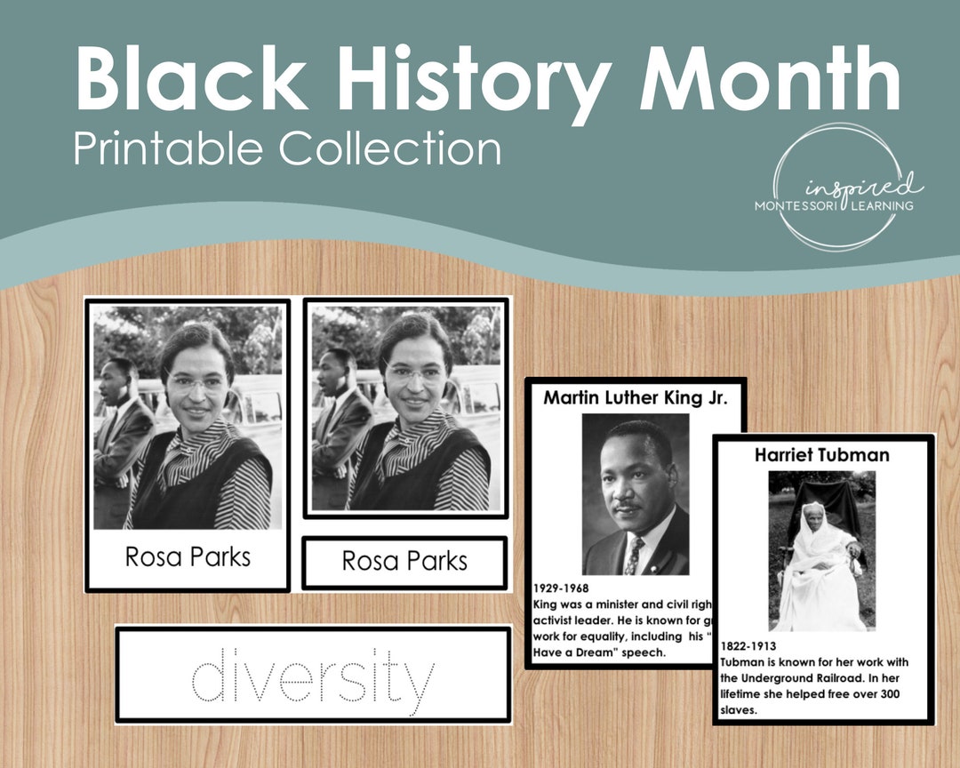 Black History Month Printables Important Figures in Black History