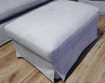 FARLOV Footstool Slipcover Hand Made With Multiple Color and Fabric Options - Custom made to fit Farlov model ottoman