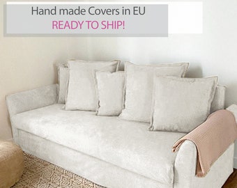 Ready to ship Covers for HOLMSUND 3 Seat Sofa Bed - Fabric Crown color Ivory 01