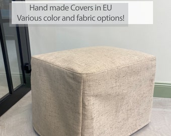 Housse de tabouret SAKARIAS fabriquée à la main avec plusieurs options de couleur et de tissu - Fabriquée sur mesure pour s'adapter aux tabourets Sakarias