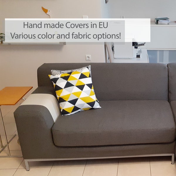 KRAMFORS 2-Seat Sofa Cover One Armrest Left Right Hand Made With Multiple Color and Fabric Options - Custom made to fit Ikea Kramfors