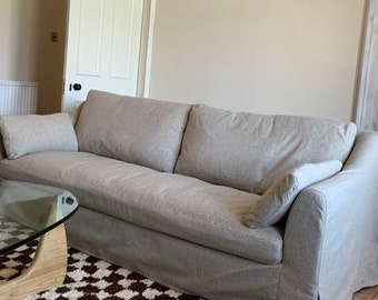 FARLOV 3-Seat Sofa Cover Slipcover Hand Made With Multiple Color and Fabric Options - Custom made to fit Farlov model couch