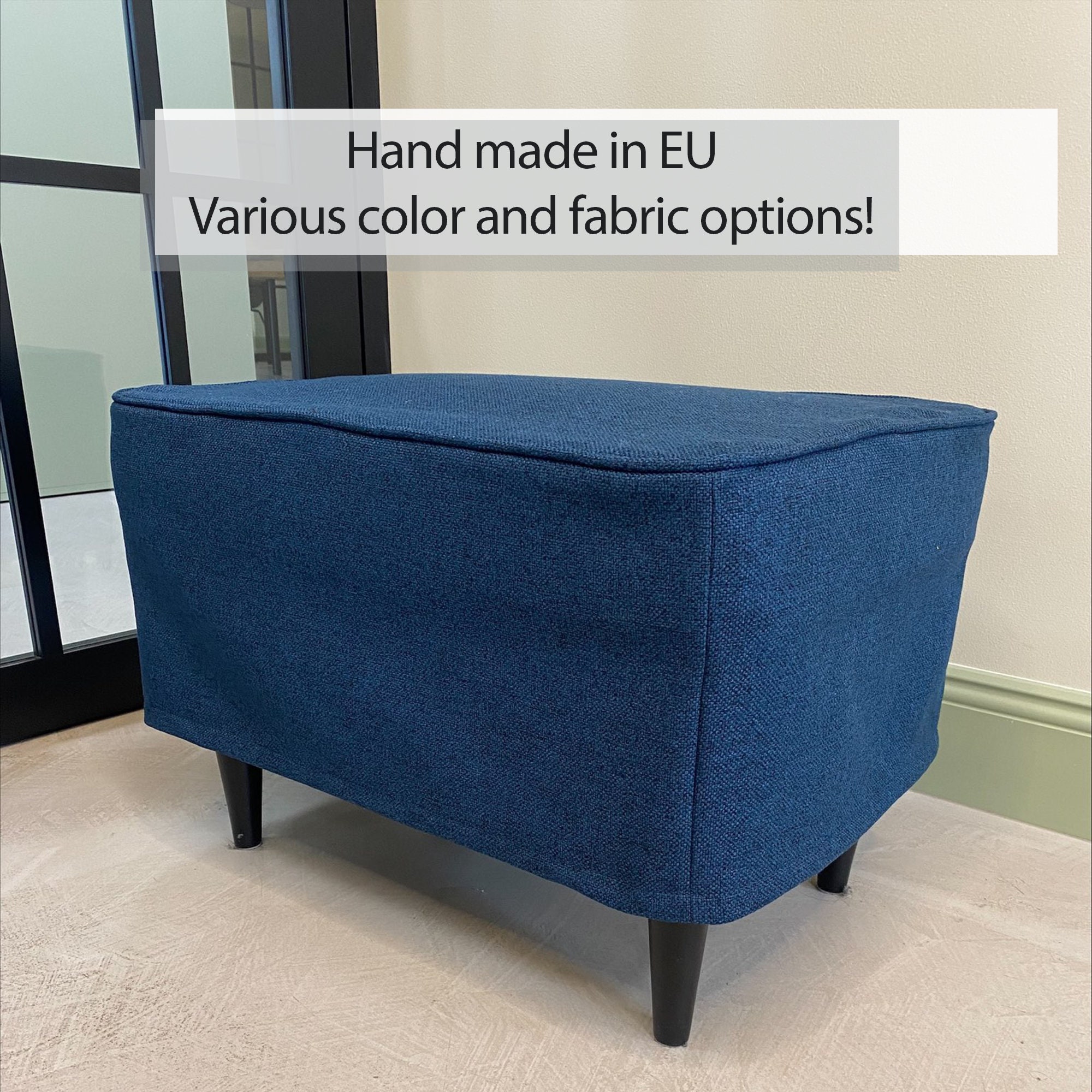 STRANDMON Footstool Cover Slipcover Hand Made With Multiple Etsy