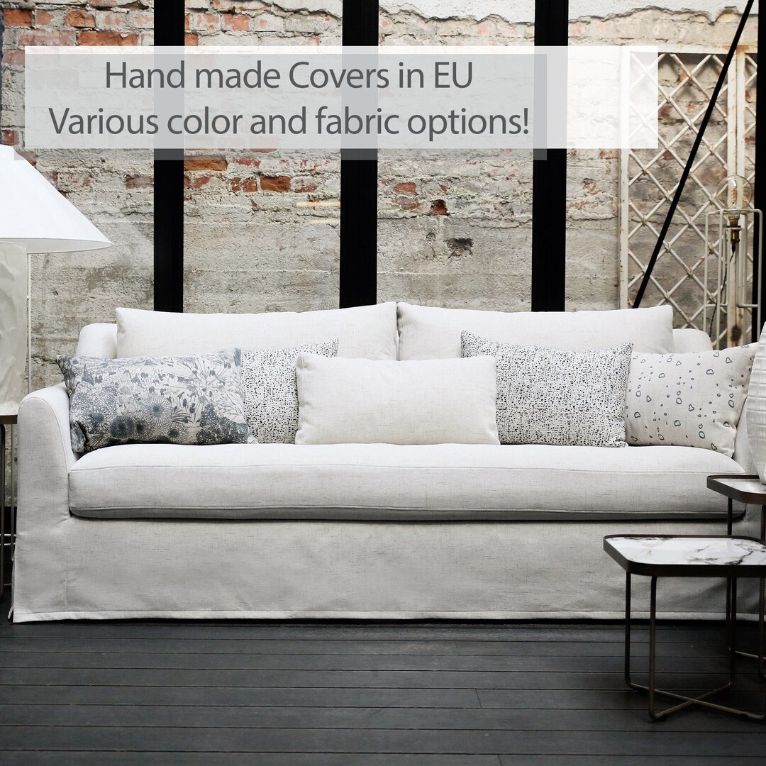 FARLOV 3seat Sofa Cover Slipcover Hand Made With Multiple Color and