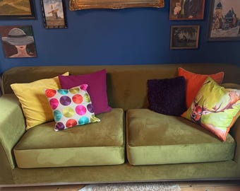 KRAMFORS 3-Seat Sofa Cover Slipcover Hand Made With Multiple Color and Fabric Options - Custom made to fit Kramfors couch