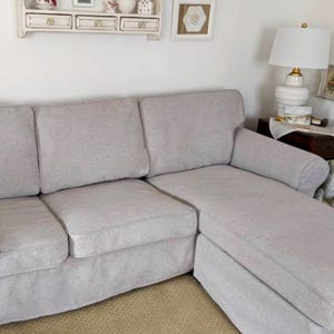 Replacement for EKTORP 2 Seat Sofa With Chaise Longue Right Left Configuration Hand Made for Ektorp Sectional Lounge