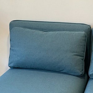 VALLENTUNAバッククッション用カバー 80 x 46 cm ハンドメイド 複数の色と生地のオプションあり - Vallentunaモデルクッションに合わせてカスタムメイド