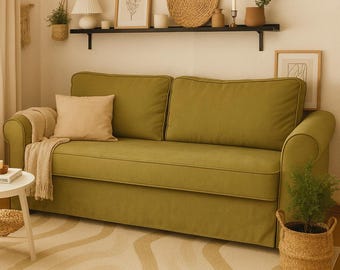 BACKABRO 3-Seat Sofa Bed Cover, Hand Made, NEW FABRICS With Multiple Color Options - Custom made to fit Backabro Couch