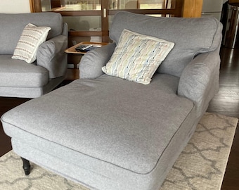 STOCKSUND Chaise Longue Cover Slipcover Hand Made With Multiple Color and Fabric Options - Custom made to fit Stocksund chaise model