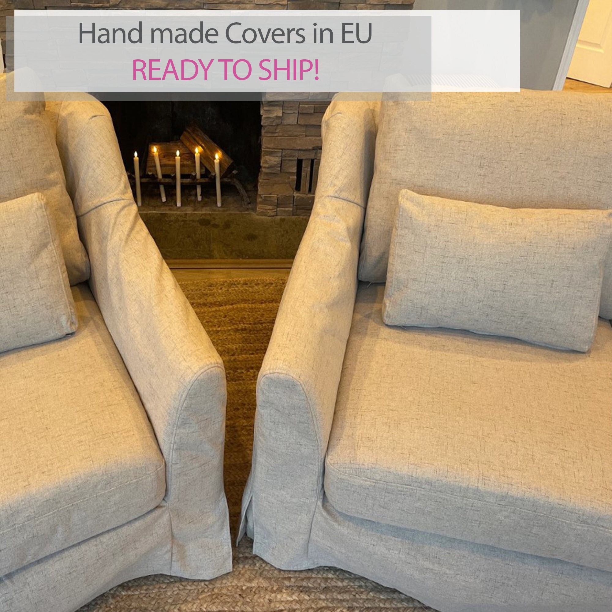 Ready to Ship Covers for F RL V Armchair Fabric Linea Color Beige