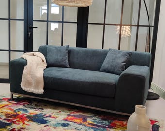 KRAMFORS 2-Seat Sofa Cover Slipcover Hand Made With Multiple Color and Fabric Options - Custom made to fit Kramfors couch