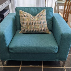 KARLANDA Armchair Cover Slipcover Hand Made With Multiple Color and Fabric Options - Custom made to fit Karlanda armchair