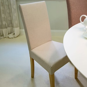 HARRY Chair Cover LARGER SIZE Slipcover Hand Made With Multiple Color and Fabric Options - Custom made to fit Harry dining chair