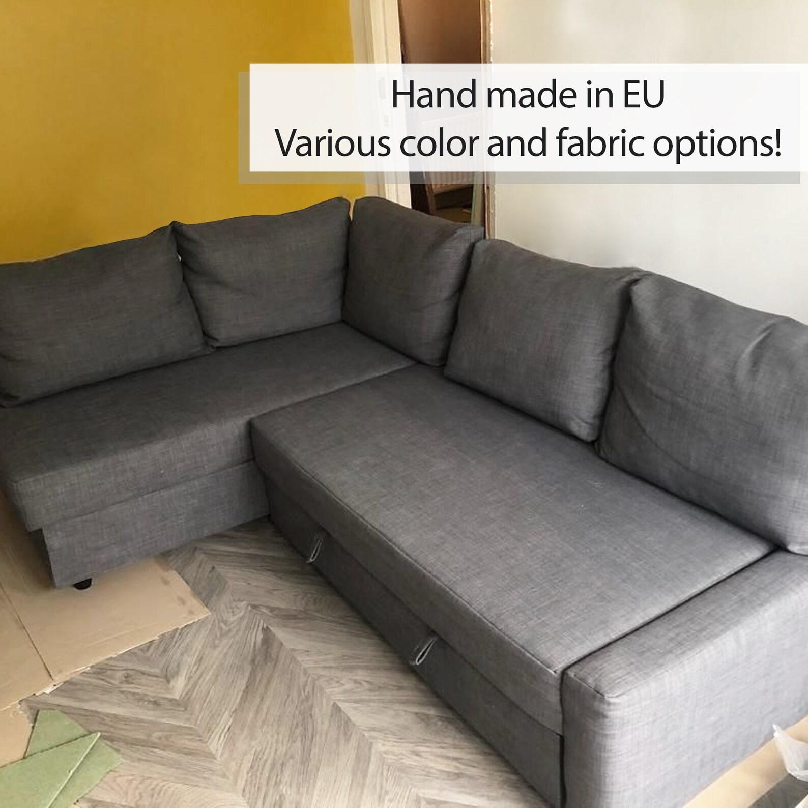 FRIHETEN Corner Sofa Bed Cover With 5 Cushions Hand Made With Etsy