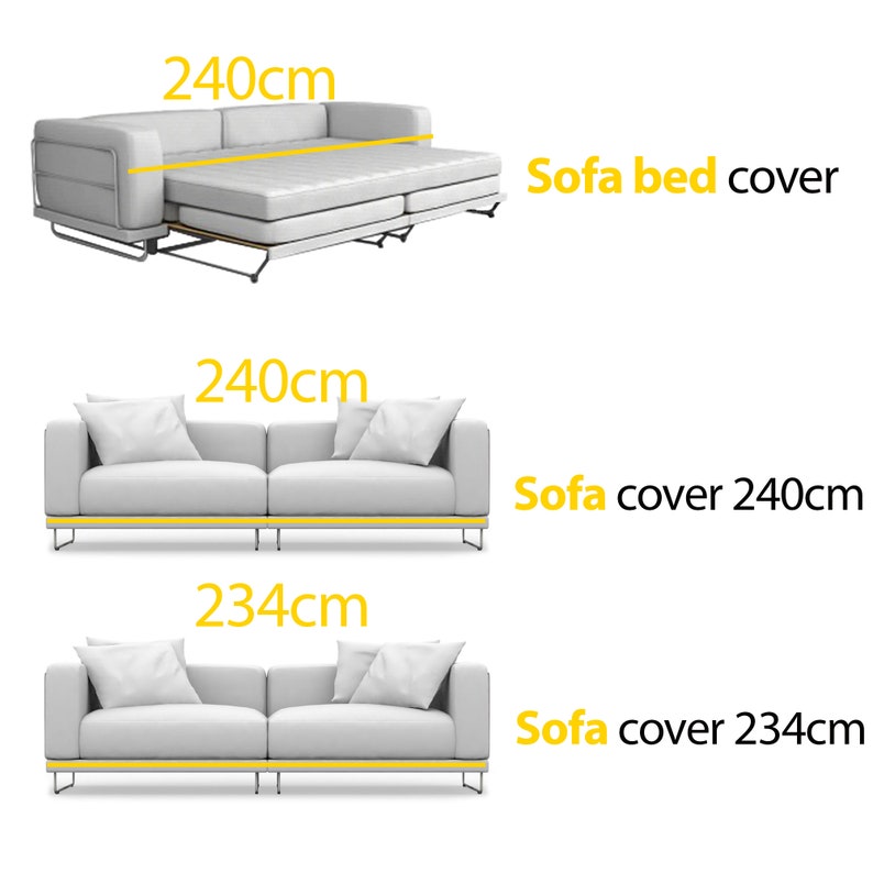 TYLOSAND 3seat Sofa and Sofa Bed Cover Slipcover Hand Made Etsy