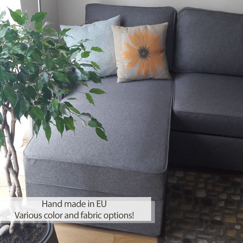 VILASUND Sofa Bed With Chaise Longue Cover Slipcover Hand Made Etsy