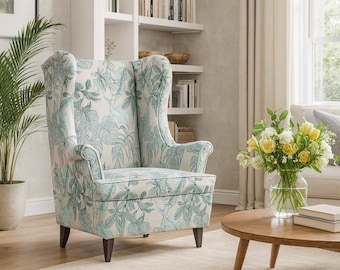 STRANDMON Armchair Cover Slipcover Hand Made, NEW FABRICS With Multiple Color Options - Custom made to fit Strandmon armchair model