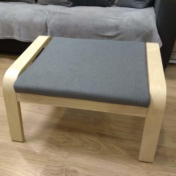 POANG Stool Cover Slipcover Hand Made With Multiple Color and Fabric Options - Custom made to fit Poang footstool