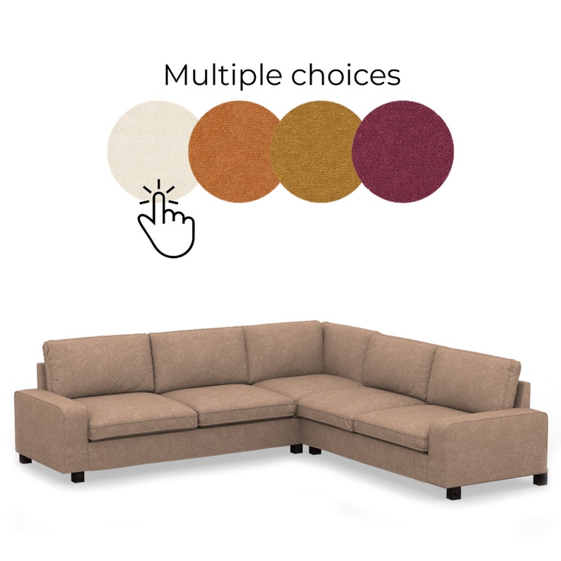 KIVIK 4seat Corner Sofa Cover 22 Slipcover Hand Made With Etsy