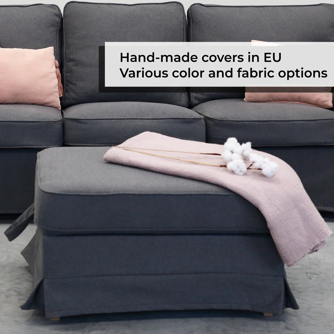 Replacement for EKTORP Ottoman Hand Made Ektorp Footstool Slipcover
