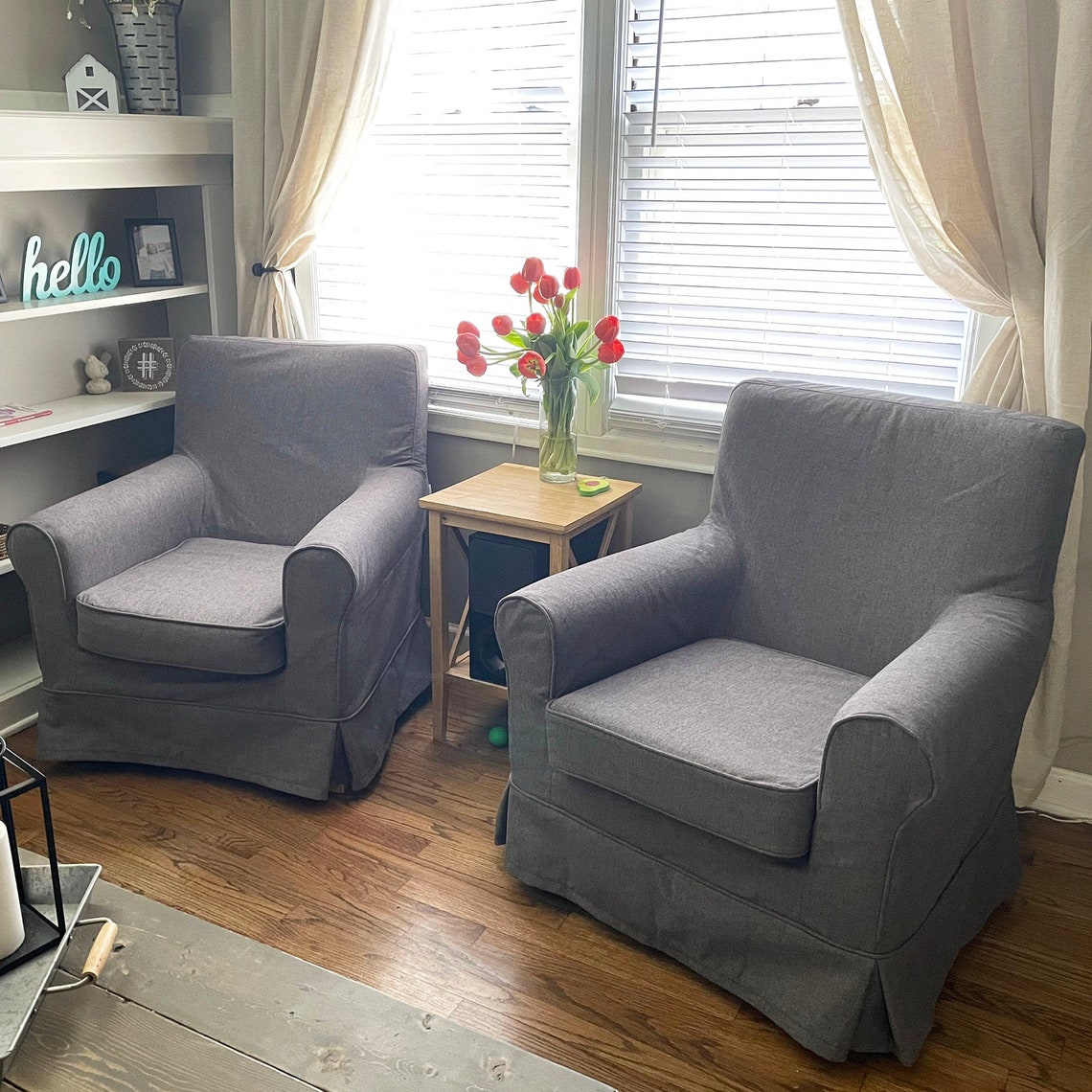 JENNYLUND Armchair Cover Slipcover Hand Made With Multiple Etsy