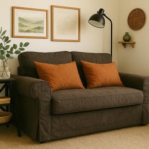 Funda de repuesto hecha a medida para sofá cama de dos plazas BACKABRO 2. Funda de sofá Backabro hecha a mano. Múltiples opciones de colores y telas.