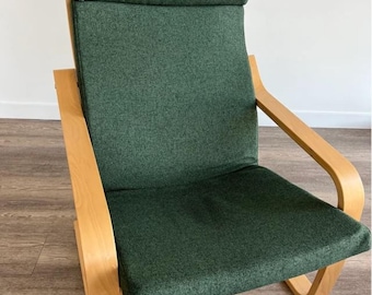POANG Armchair Cover Slipcover Hand Made With Multiple Color and Fabric Options - Custom made to fit Poang chair