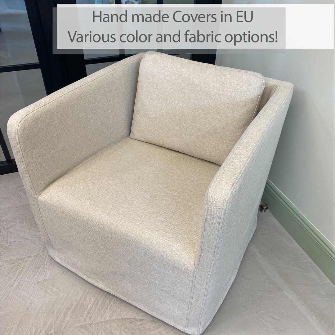 EKERO Armchair Cover With Long Skirt Slipcover Hand Made With Multiple