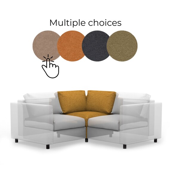 VIMLE Corner Section Cover Slipcover Hand Made Multiple Color and