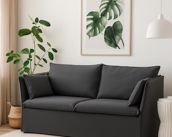 BACKSALEN 3 Seat Sofa Cover Slipcover Hand Made With Multiple Color and Fabric Options - Custom made to fit Backsalen 3 seater size model