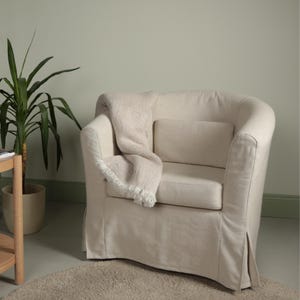 TULLSTA Armchair Cover Slipcover Hand Made With Multiple Color and Fabric Options - Custom made to fit Tullsta armchair model