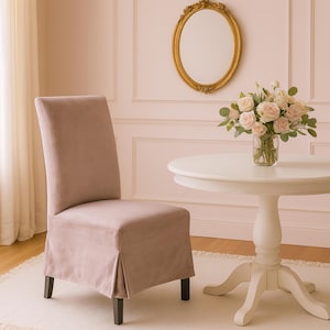 BERGMUND Chair Cover Slipcover Hand Made With Multiple Color and Fabric Options - Custom made to fit Bergmund dining chair model