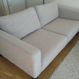 KARLSTAD 2-Seat Sofa Cover Slipcover Hand Made With Multiple Color and Fabric Options - Custom made to fit Karlstad couch loveseat