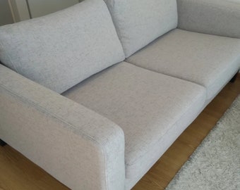 KARLSTAD 2-Seat Sofa Cover Slipcover Hand Made With Multiple Color and Fabric Options - Custom made to fit Karlstad couch loveseat