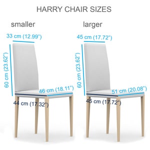 HARRY Chair Cover With French Seam Long Skirt (LARGER MODEL) Slipcover Hand Made - Custom made to fit Harry model dining chair image 2