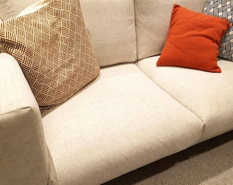 NOCKEBY 2-Seat Sofa Cover Slipcover Hand Made With Multiple Color and Fabric Options - Custom made to fit Nockeby couch