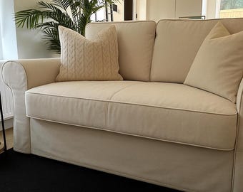 BACKABRO 2-Seat Sofa Bed Cover, Slipcover Hand Made With Multiple Color and Fabric Options - Custom made to fit Backabro Couch Model