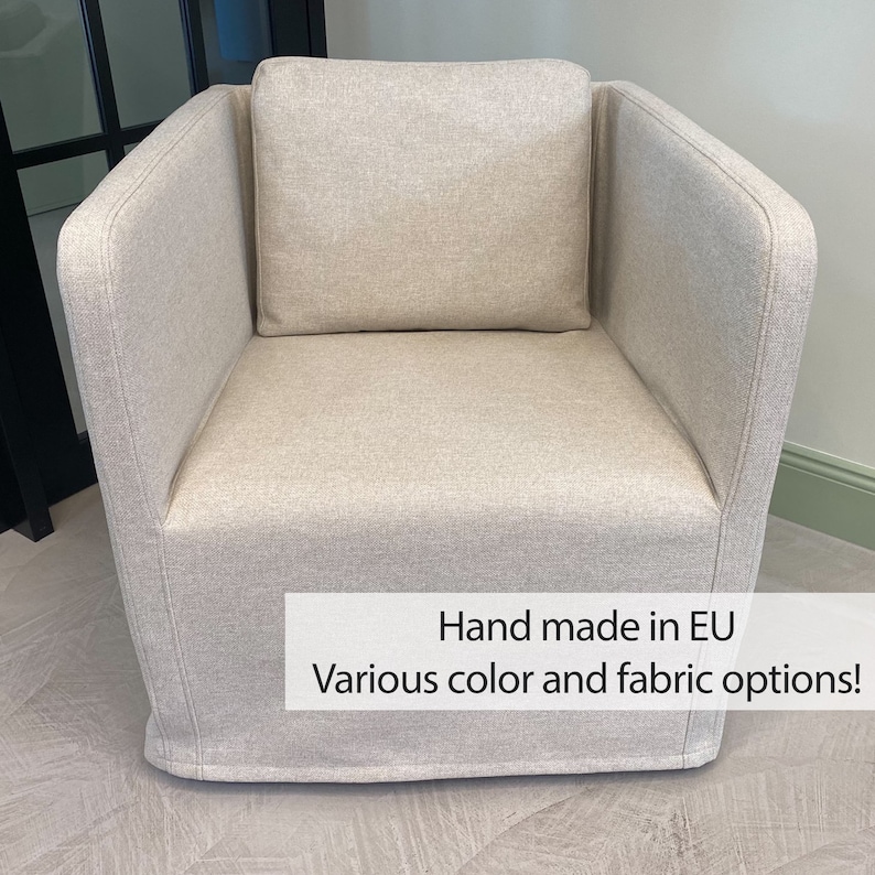 EKERO Armchair Cover With Long Skirt Slipcover Hand Made With Etsy