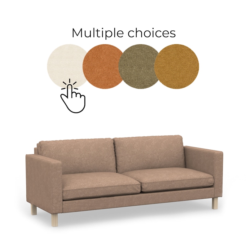 KARLSTAD 3seat Sofa Cover Slipcover Hand Made With Multiple Etsy