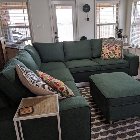 KIVIK 5 seat Corner Sofa Cover 23 Slipcover Hand Made With Multiple Color and Fabric Options Custom Made to Fit Kivik Couch Etsy