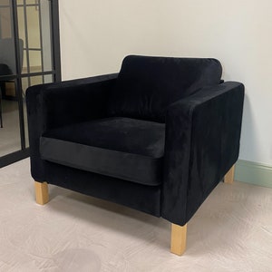 KARLSTAD Armchair Cover Slipcover Hand Made With Multiple Color and Fabric Options - Custom made to fit Karlstad armchair