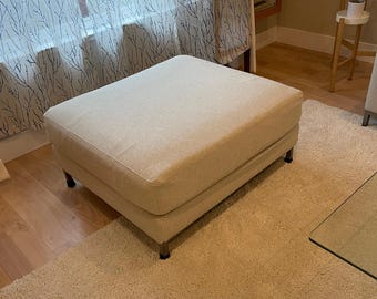 KRAMFORS Footstool Cover Slipcover Hand Made With Multiple Color and Fabric Options - Custom made to fit Kramfors Ottoman