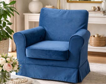 JENNYLUND Armchair Cover Slipcover Hand Made With Multiple Color and Fabric Options - Custom made to fit Ektorp Jennylund armchair
