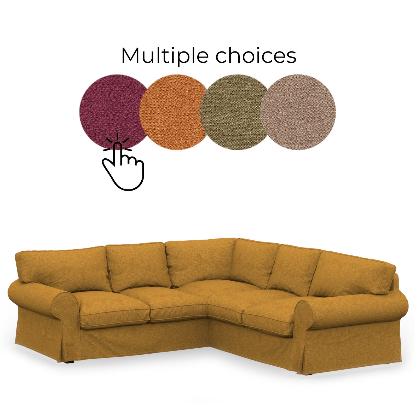 EKTORP Corner Sofa 22 Cover Slipcover Hand Made With Multiple Etsy