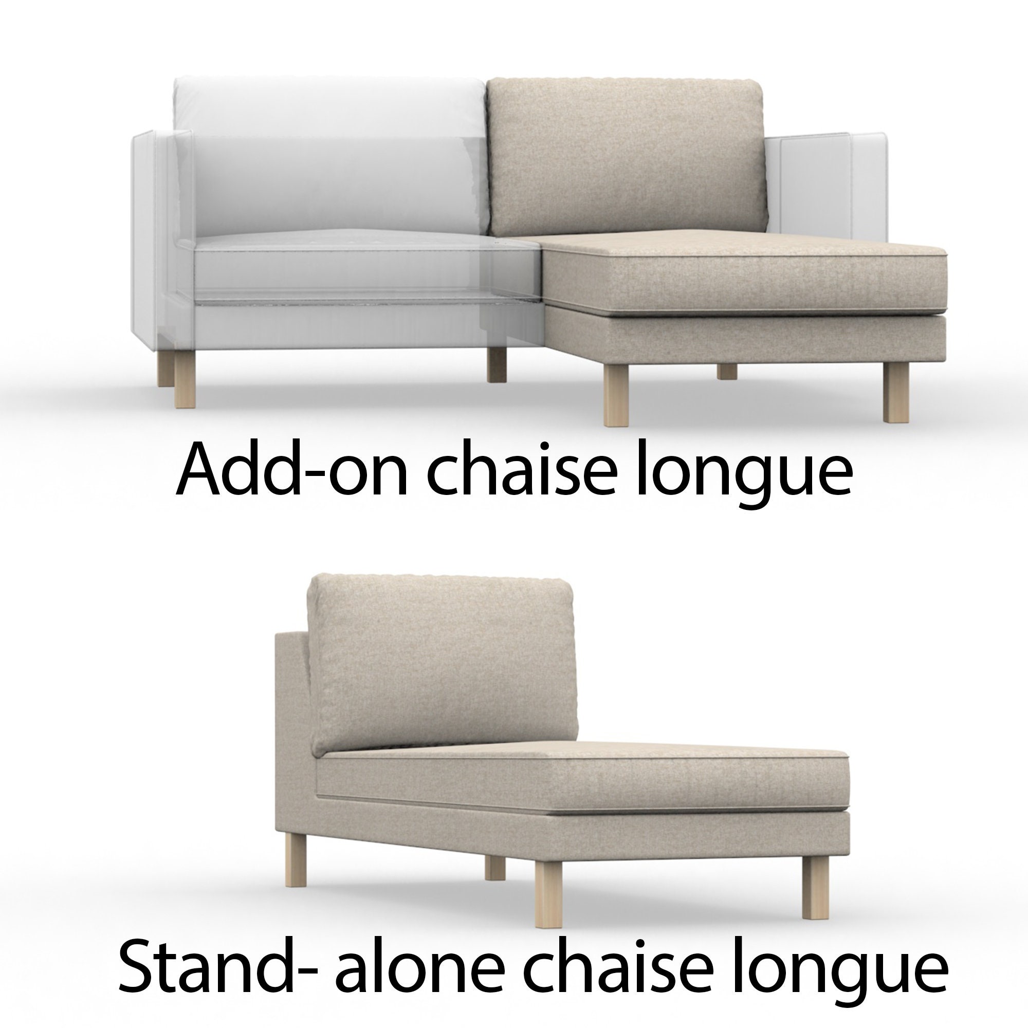 Custom Made Replacement for KARLSTAD IKEA Chaise Longue Hand Etsy